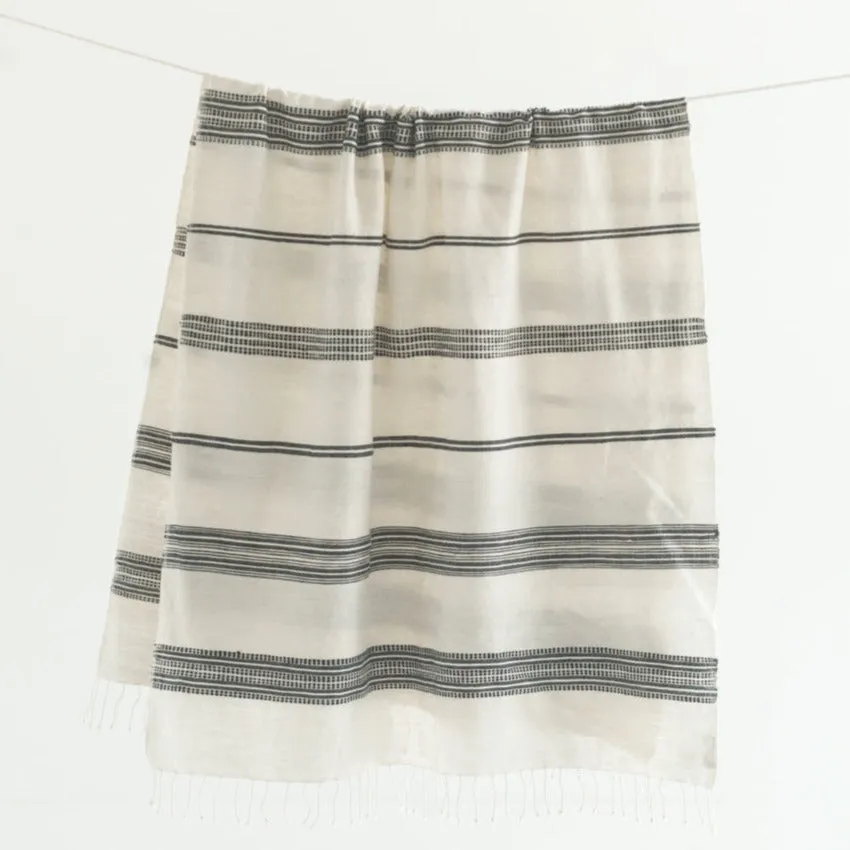 Aden Throw in Natural And Grey