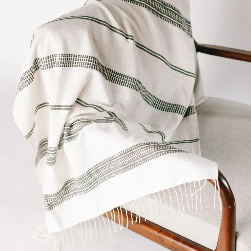 Aden Throw in Natural And Grey