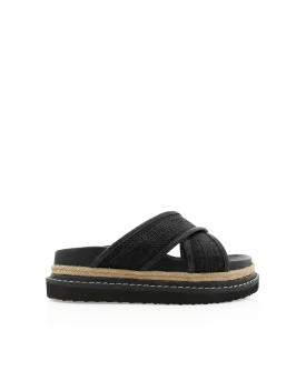 AYSHA - BLACK RAFFIA