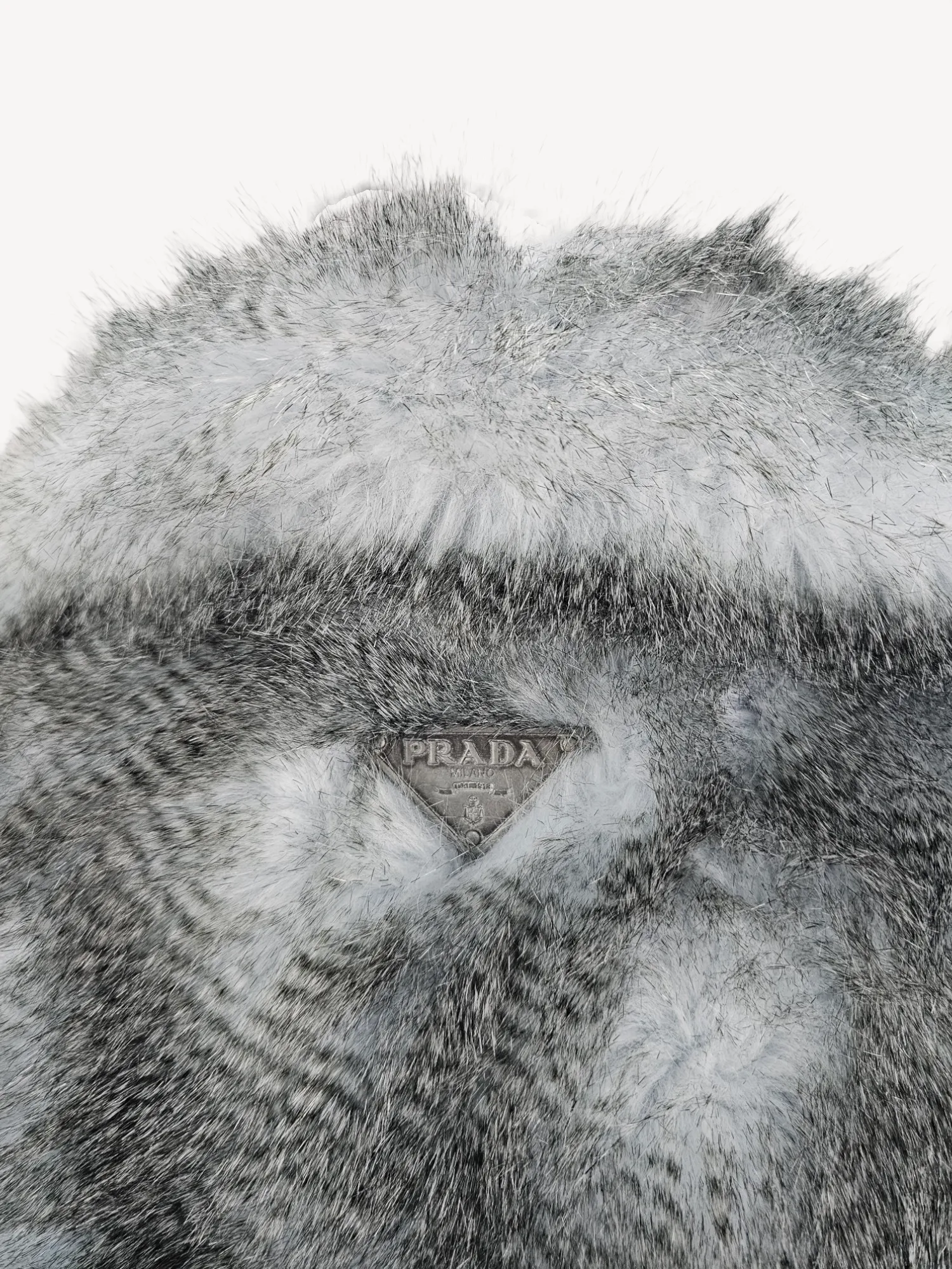 Casaco Prada Plumas Cinza