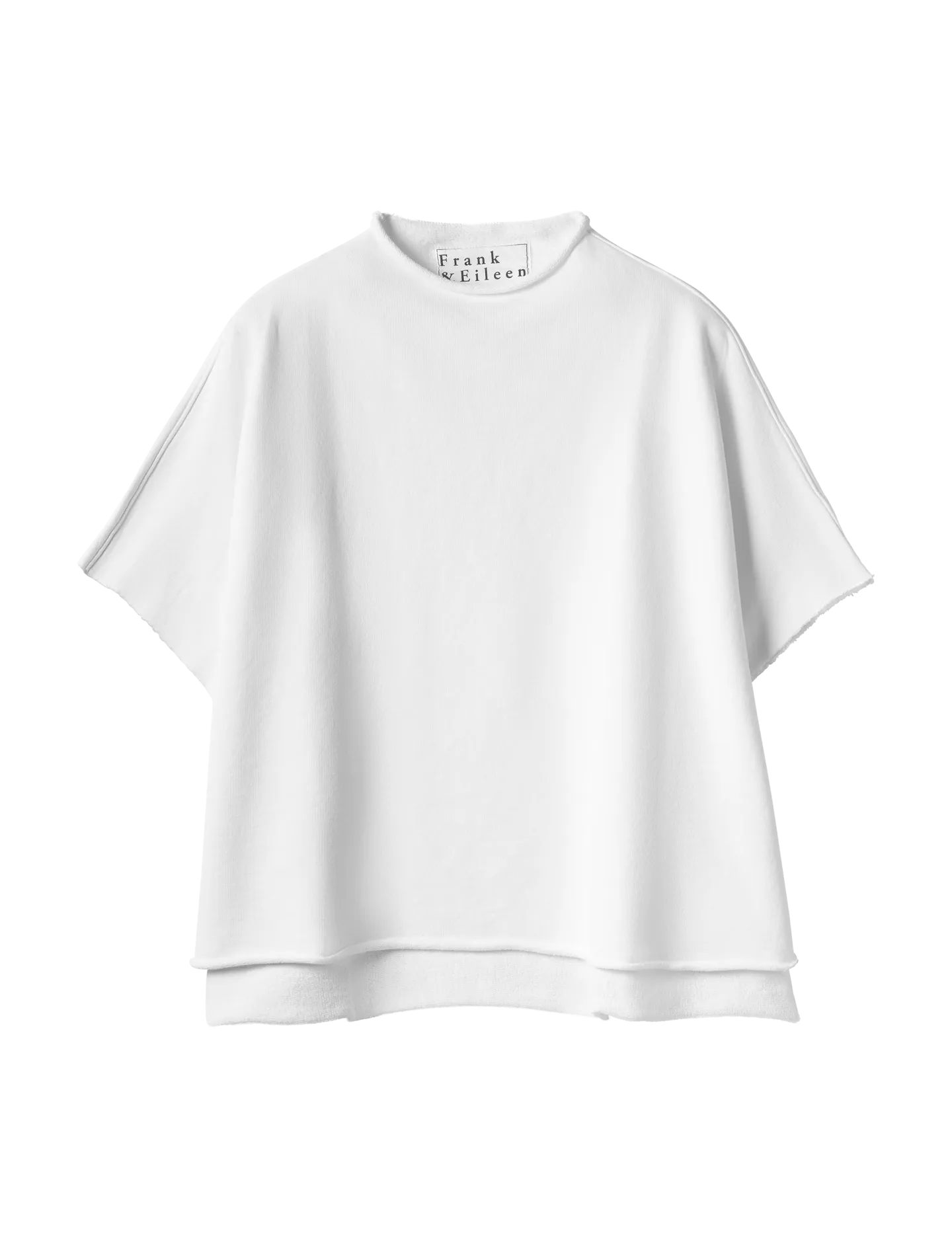 Frank & Eileen - Audrey Funnel Neck Capelet in White
