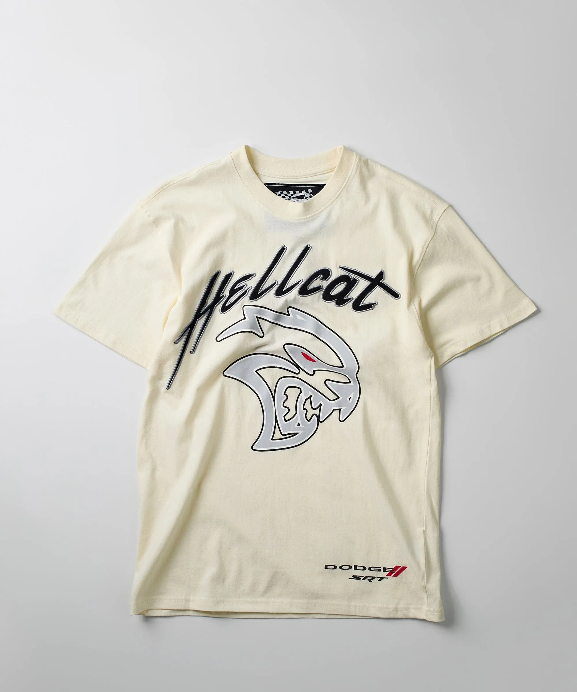 Hellcat Embroidered Short Sleeve Tee - Off White