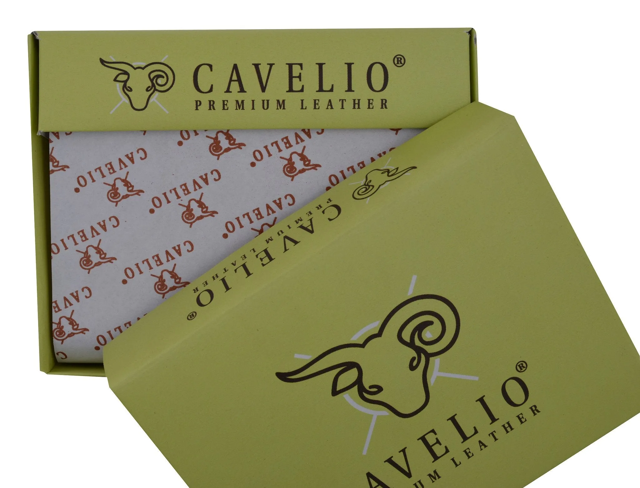 HU1107/New Hunter Series Premium Leather Vintage Style Trifold Credit Card Holder Walle by Cavelio