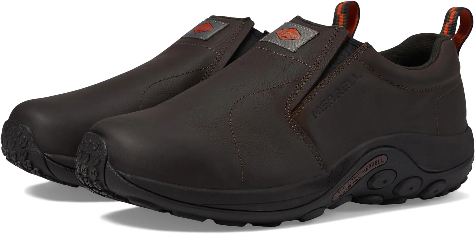 Jungle Moc Leather Slip Resistant Merrell Work Sneaker in Espresso