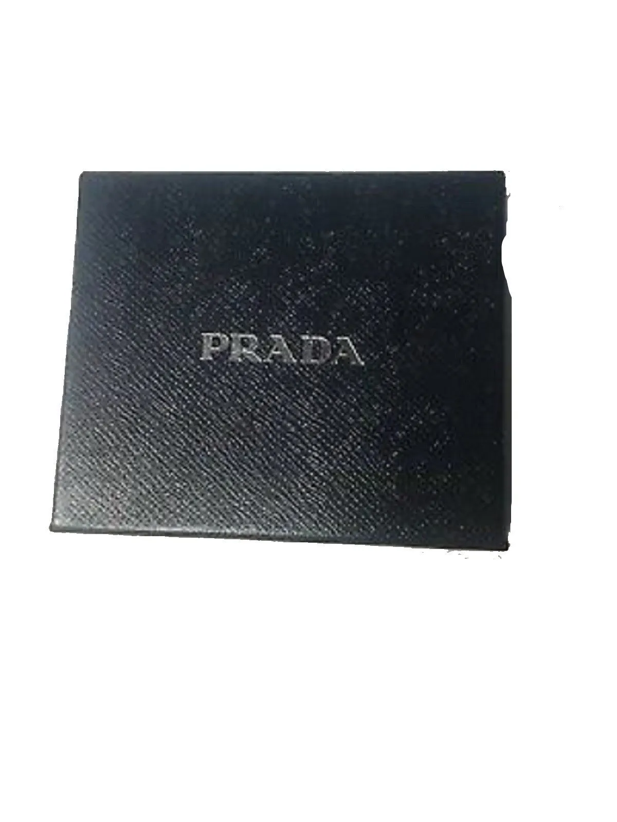 Prada Portaf Orizzontale Saffiano Bifold Leather Brown Black Wallet 2MO513