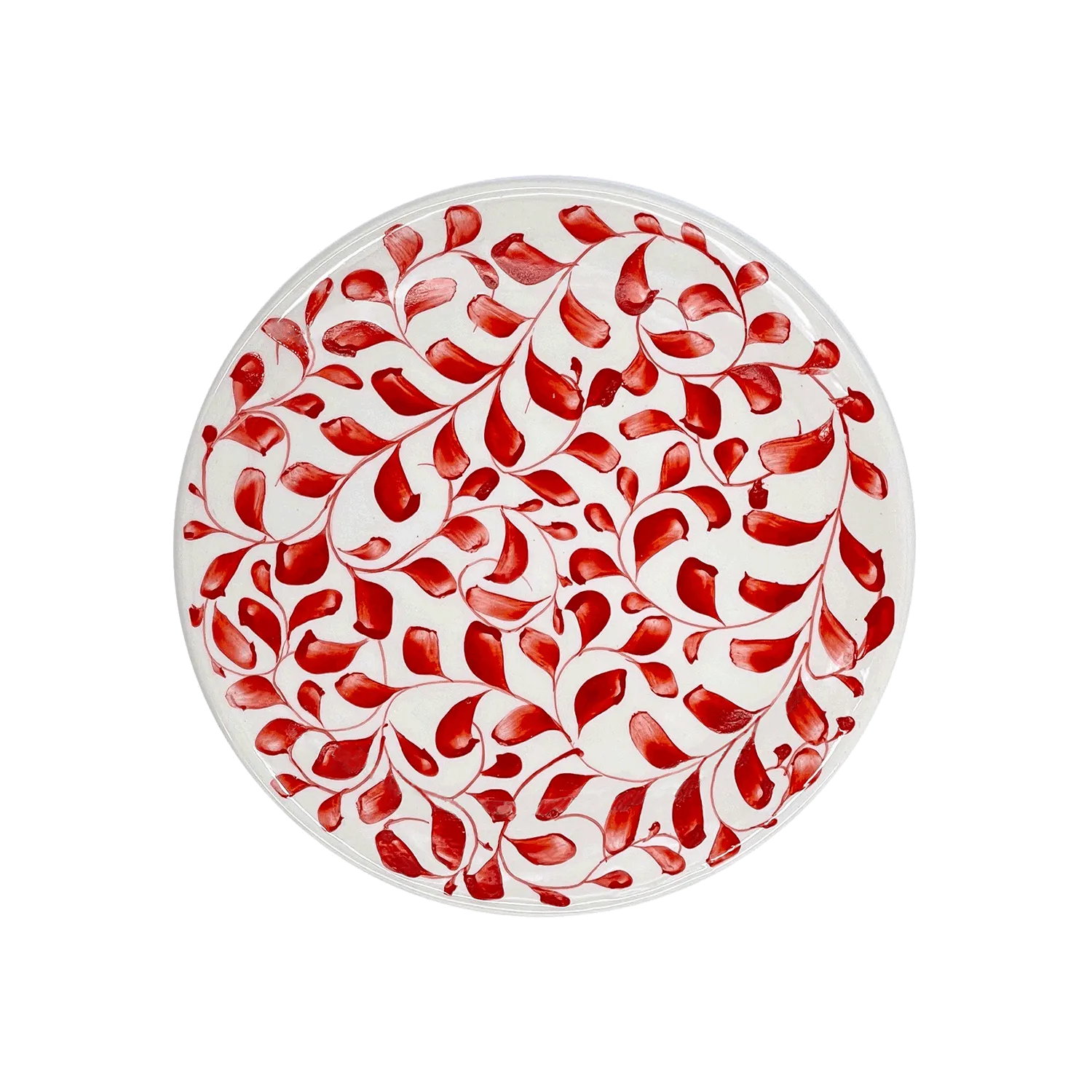 Red Scroll Side Plate