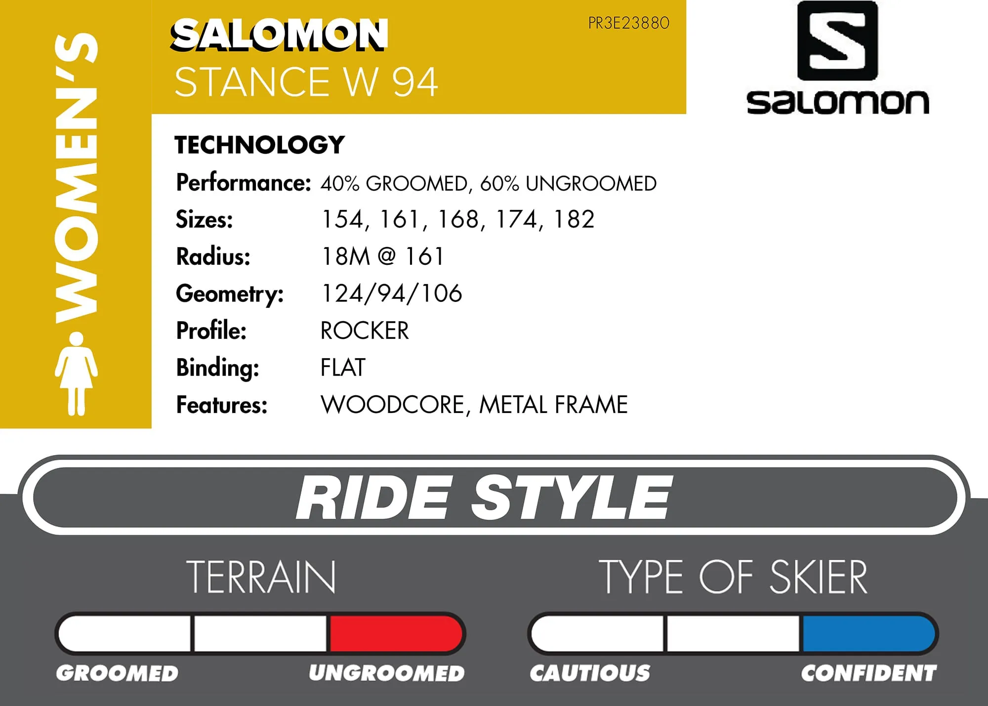 Salomon Stance 94 Womens Skis